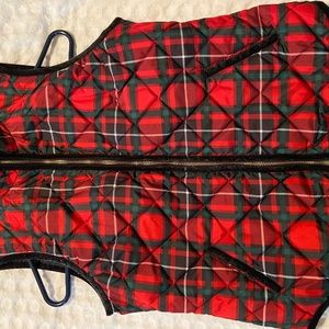 Old Navy Red Plaid Vest